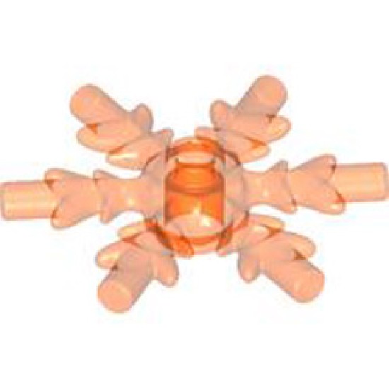 Ice Crystal Transparent Fluorescent Reddish Orange