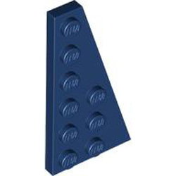 Right Plate 3x6 with Angle Earth Blue