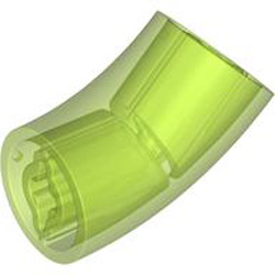 Design Element Degree 135 with Crosshole Number 3 Transparent Bright Green