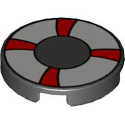 Flat Tile 2x2 Round Number 3 Black
