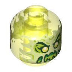 Mini Head Number 2977 Transparent Fluorescent Green