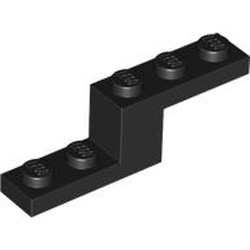 Brick with Plate 1x5x1 1/3 Black