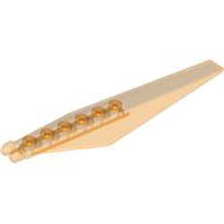 Flap 3x12x2/3 with Fork Transparent Bright Orange