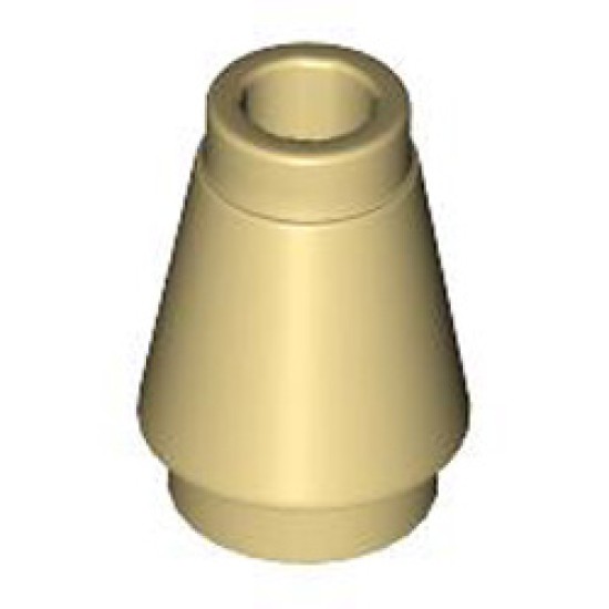 Nose Cone Small 1x1 Brick Yellow