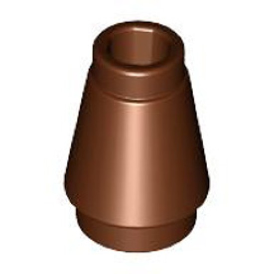 Nose Cone Small 1x1 Reddish Brown