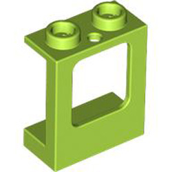 Wall Element 1x2x2 with Window Bright Yellowish Green