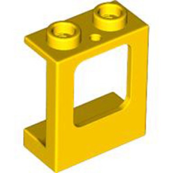 Wall Element 1x2x2 with Window Bright Yellow