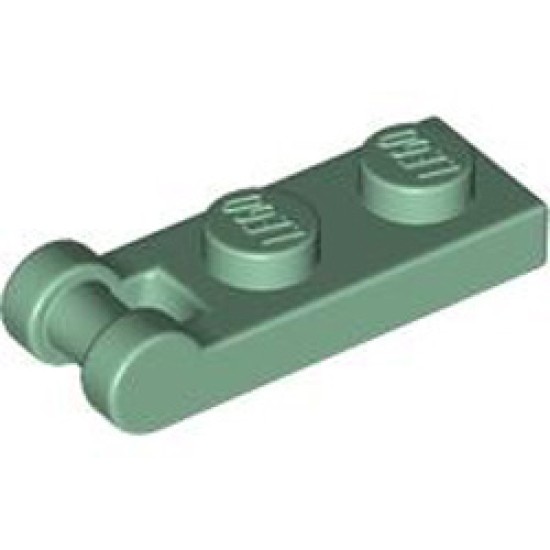 Plate 1x2 with Shaft Diameter 3.2 Sand Green