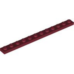 Plate 1x12 Dark Red
