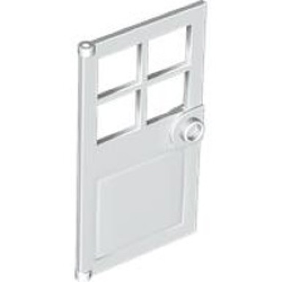 Door with Panes Front Frame 1x4x6 White