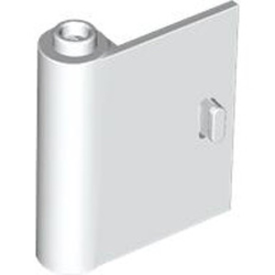 Left Door with Knob Hinge 1x3x3 White