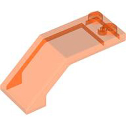 Windscreen 2x5x1 1/3 Transparent Fluorescent Reddish Orange