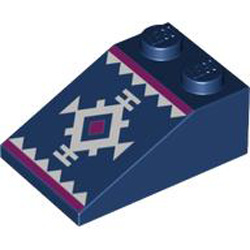 Roof Tile 2x3/25 Degree Number 1 Earth Blue