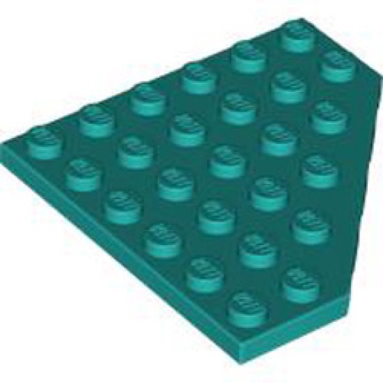 Corner Plate 6x6x45 Degree Bright Bluish Green