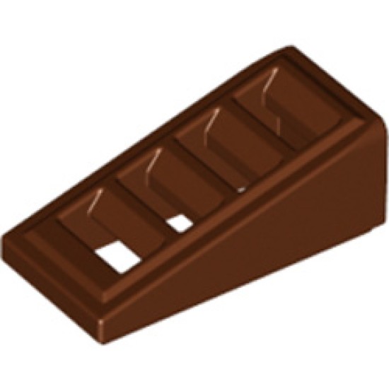 Roof Tile with Lattice 1x2x2/3 Reddish Brown