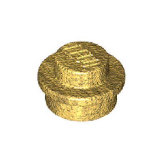 Round Plate 1x1 Warm Gold