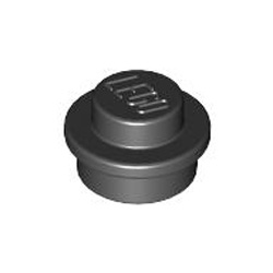 Round Plate 1x1 Black