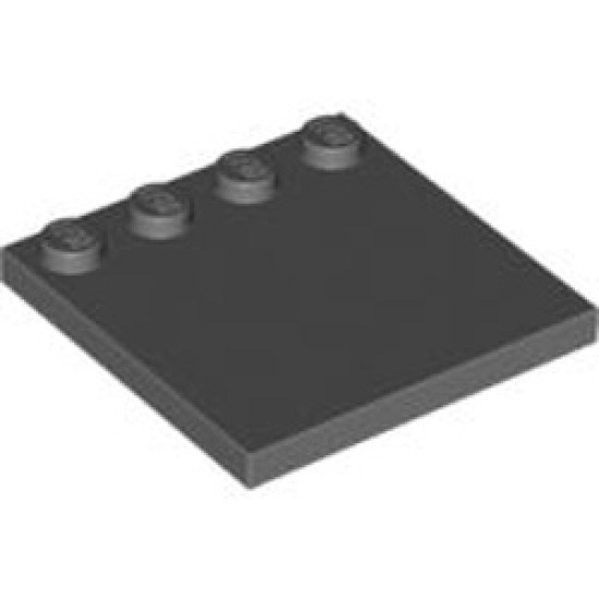 Plate 4x4 with 4 Knobs Dark Stone Grey