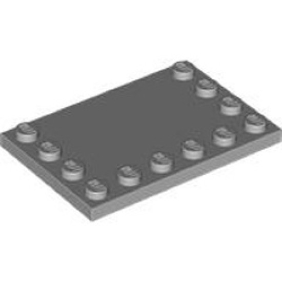 Plate 4x6 with 12 Knobs Medium Stone Grey