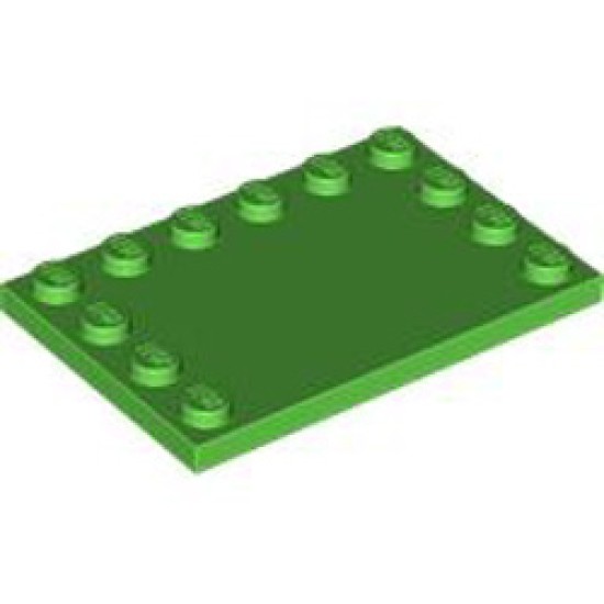 Plate 4x6 with 12 Knobs Bright Green