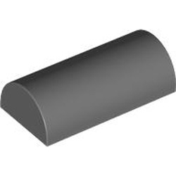 Bowed Roof Ridge 2x4x1 Dark Stone Grey