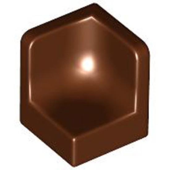 Wall Corner 1x1x1 Reddish Brown