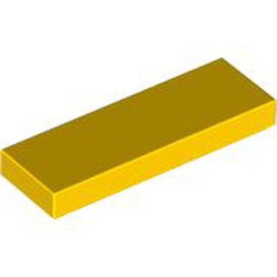 Flat Tile 1x3 Bright Yellow