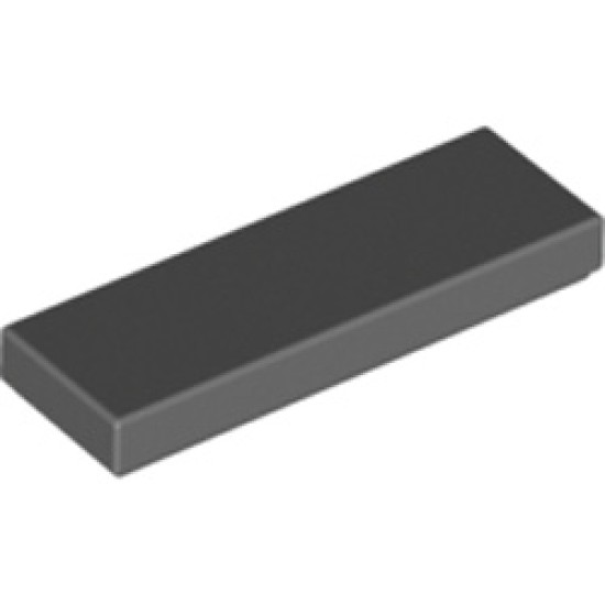 Flat Tile 1x3 Dark Stone Grey