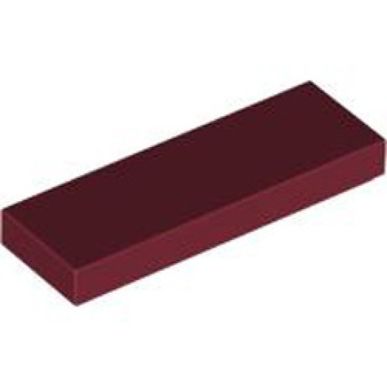 Flat Tile 1x3 Dark Red