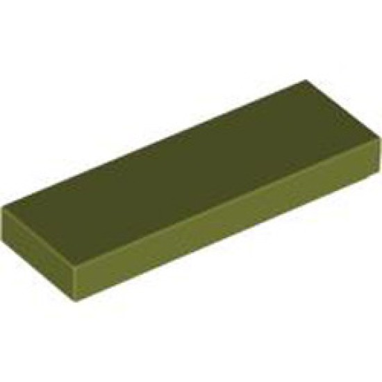 Flat Tile 1x3 Olive Green