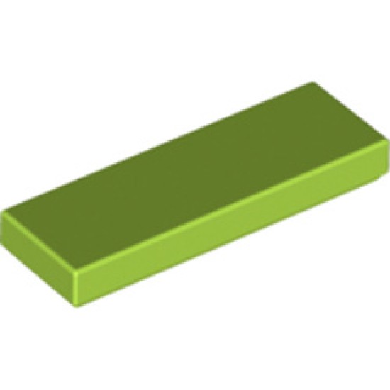 Flat Tile 1x3 Bright Yellowish Green