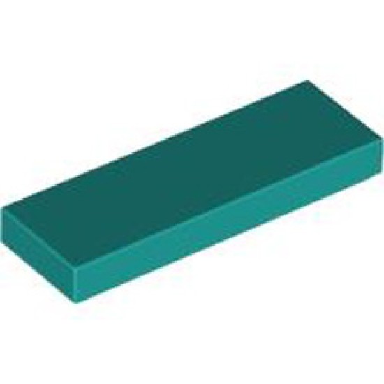 Flat Tile 1x3 Bright Bluish Green