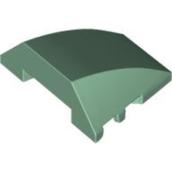Brick 4x3 with Bow / Angle Sand Green