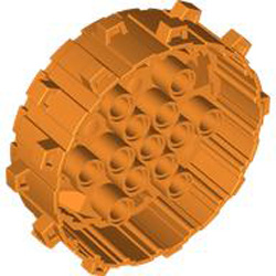 Wheel with Spike Diameter 62 Bright Orange