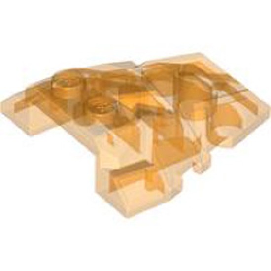 Roof Rock Tile 4x4 with Angle Transparent Bright Orange