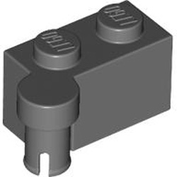 Hinge 1x2 Upper Part Dark Stone Grey