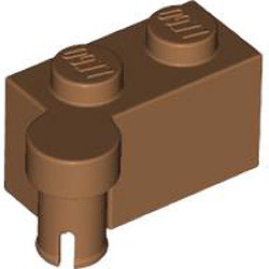 Hinge 1x2 Upper Part Medium Nougat