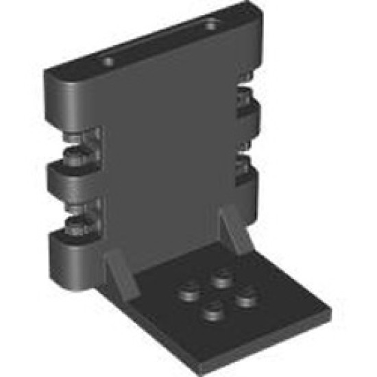 Plate 4x5x5 1/3 with Horizontal Fork Black