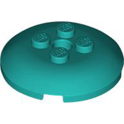 Sphere 4x4 with Knobs Bright Bluish Green