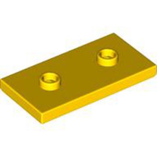 Plate 2x4 with 2 Knobs Bright Yellow