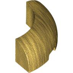 1/4 Arch Brick 3x3 with Cutout Number 1 Warm Gold