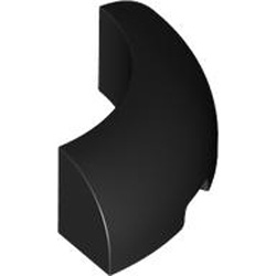 1/4 Arch Brick 3x3 with Cutout Number 1 Black