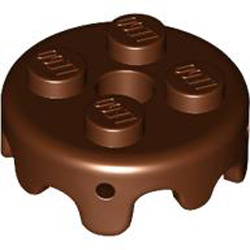 Design Plate 2x2 with 1.5 Hole Reddish Brown
