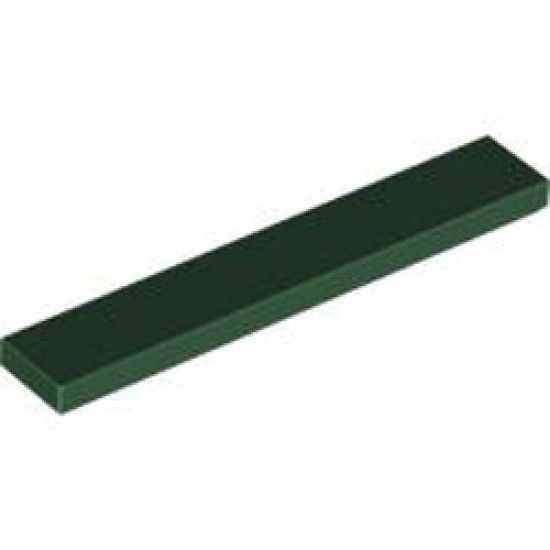 Flat Tile 1x6 Earth Green