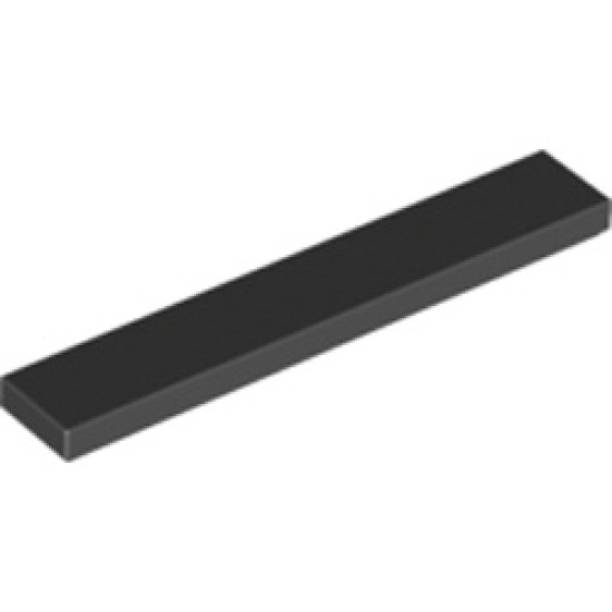 Flat Tile 1x6 Black