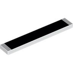 Flat Tile 1x6 Number 23 White