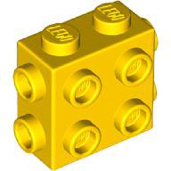 Brick 1x2x1 2/3 with 8 Knobs Bright Yellow