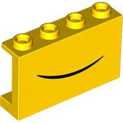 Wall Element 1x4x2 Number 7 Bright Yellow