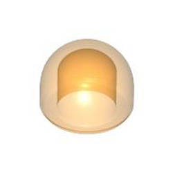 Sphere 1x1 Number 1 Transparent Bright Orange