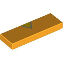 Flat Tile 1x3 Number 29 Flame Yellowish Orange
